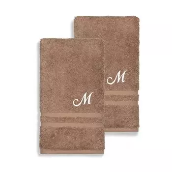 Linum Home Textiles Турецкий хлопок Denzi Набор из 2 индивидуальных полотенец для рук
