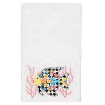 Linum Home Textiles Турецкий хлопок Feliz Набор украшенных полотенец из 3 предметов, голубой