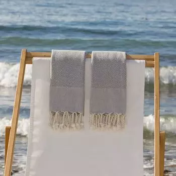 Linum Home Textiles Турецкий хлопок Fun In Paradise Pestemal Набор полотенец для рук из 2 упаковок