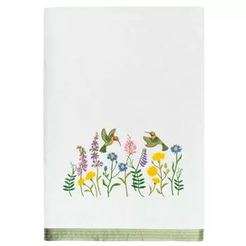 Linum Home Textiles Турецкий хлопок Hada Набор из 2 украшенных банных полотенец, серый