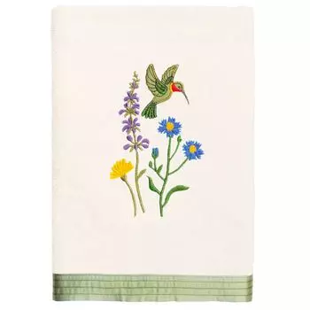 Linum Home Textiles Турецкий хлопок Hada Набор из 2 украшенных полотенец для рук, белый