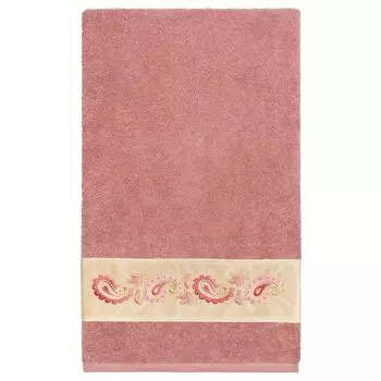 Linum Home Textiles Турецкий хлопок Mackenzie Набор украшенных банных полотенец из 2 предметов, темно-серый