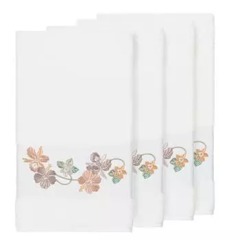 Linum Home Textiles Турецкий хлопок Набор банных полотенец с украшением Caroline