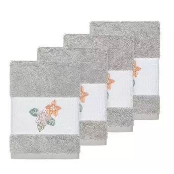 Linum Home Textiles Турецкий хлопок Набор украшенных мочалками Caroline, бежевый