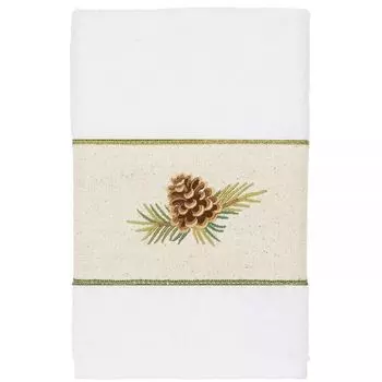 Linum Home Textiles Турецкий хлопок Pierre Набор полотенец с украшением из 3 предметов, темно-серый