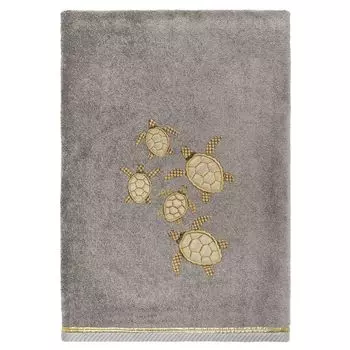 Linum Home Textiles Турецкий хлопок Tortuga Набор из 2 украшенных банных полотенец, белый