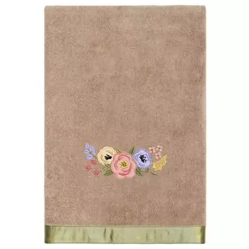 Linum Home Textiles Турецкий хлопок Verano Набор из 3 украшенных полотенец, серый