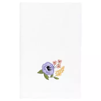 Linum Home Textiles Турецкий хлопок Verano Набор из 2 украшенных полотенец для кончиков пальцев, белый
