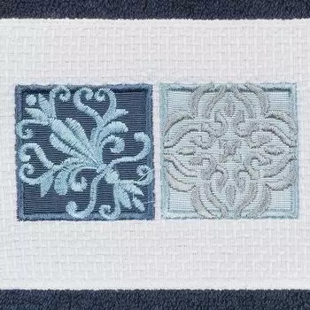 Linum Home Textiles Турецкий хлопок Vivian, набор из 2 украшенных полотенец для рук, светло-серый