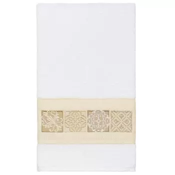 Linum Home Textiles Турецкий хлопок Vivian Набор украшенных полотенец из 3 предметов, светло-серый