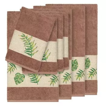 Linum Home Textiles Турецкий хлопок Zoe Набор украшенных полотенец из 8 предметов