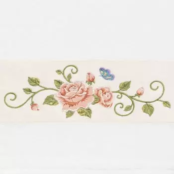 Linum Home Textiles Турецкое хлопковое банное полотенце Rebecca с украшением, белый