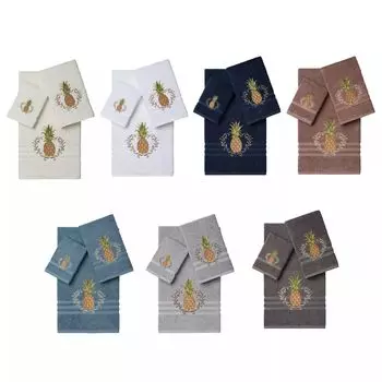 Linum Home Textiles Welcome Набор украшенных банных полотенец из 3 предметов