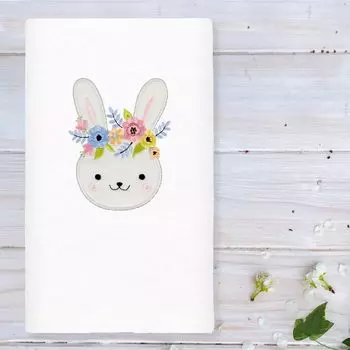 Linum Текстиль для дома Цветочная корона Вышитое роскошное турецкое хлопковое полотенце для рук