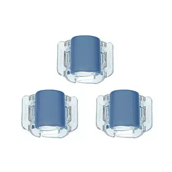 Linziclip, Мини-матовые синие пряжки, 3 шт