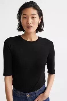 Лиоцелл футболка H&amp;M, черный