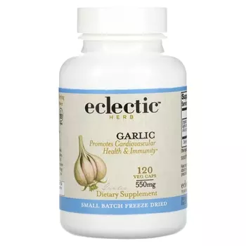 Лиофилизированный чеснок Eclectic Institute без ГМО, 120 растительных капсул