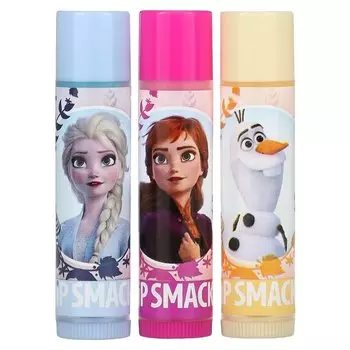 Lip Smacker Frozen II Бальзам для губ Trio Pack, 3 упаковки по 0,14 унции (4 г) каждая