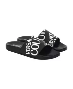 Липкие шлепанцы Versace Jeans Couture, черный