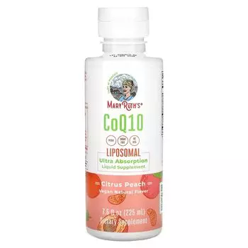 Липосомальный CoQ10, цитрусовый персик, 7,6 жидких унций (225 мл) Maryruth'S