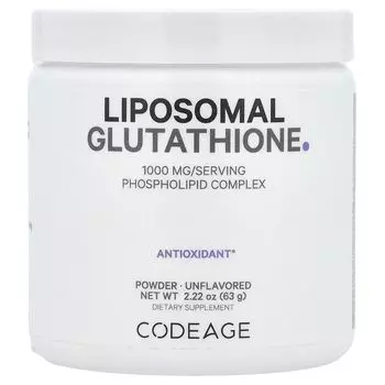 Липосомальный порошок глутатиона, без вкуса, 2,22 унции (63 г) Codeage