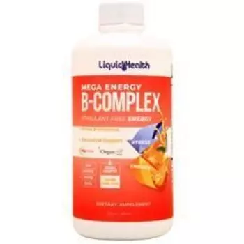 Liquid Health Mega Energy B Complex Жидкий Мандарин Апельсин 32 жидких унции