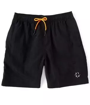 Лира Одежда 18Нейлоновые шорты с эластичной резинкой на талии и внешним швом Lira Clothing, черный