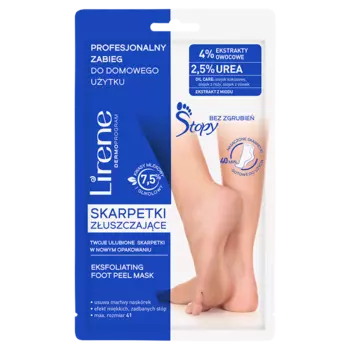 Lirene Dermoprogram отшелушивающая маска для ног в виде носков, 1 пара