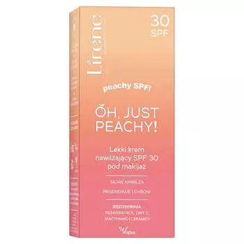 Lirene О Просто Персиковый! легкий увлажняющий крем SPF30 под макияж 50мл