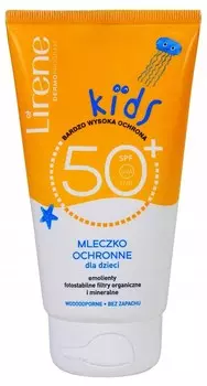 Lirene, Защитное молочко для детей, солнцезащитный крем с УФ-фильтром 50 SPF, 125мл