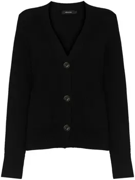 Lisa Yang кардиган оверсайз Davvi с V-образным вырезом, черный