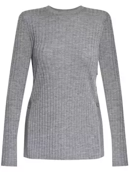 Lisa Yang кашемировый джемпер Eloisa в рубчик, серый