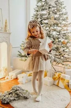 ЛИСБЕТ детское платье Jamiks, бежевый