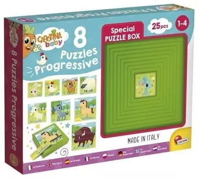 Lisciani, Carotina Baby Puzzle Progressive 8 Farm, 25 шт.