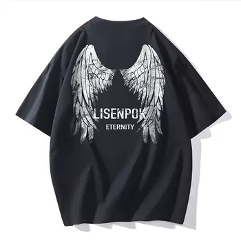 LISENPOK Футболка унисекс, Белый сочетается с бежевым