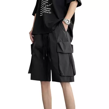 LISENPOK Повседневные шорты унисекс, Бежевый/Серый