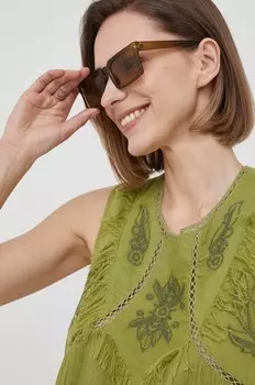 LISLE блузка из хлопка Pepe Jeans, зеленый