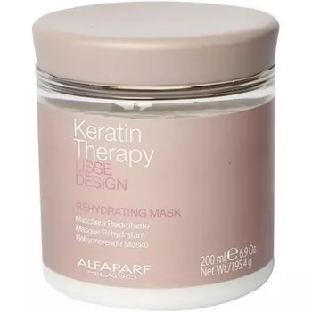 Lisse Design Keratin Therapy Регидратирующая маска 200 мл, Alfaparf Milano