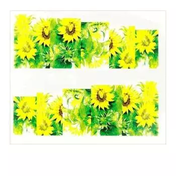 Лист наклеек для ногтей на водной основе 6,5 х 5,5 см на 10 пальцев № А059 MollyLac, Molly Lac