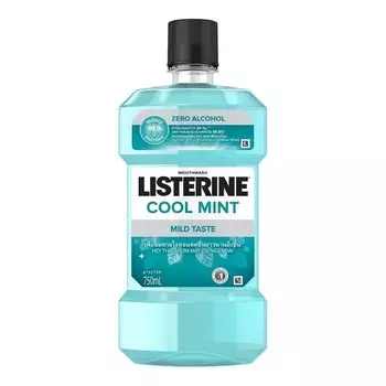 Listerine Ополаскиватель для рта Cool Mint Zero Alcohol 750 мл, Black
