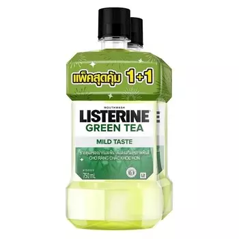 Listerine Ополаскиватель для рта Зеленый чай без алкоголя 750 мл. Двойной пакет, Green