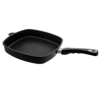 Литая сковорода-гриль Lotus 29см индукционная съемная ручка + крышка