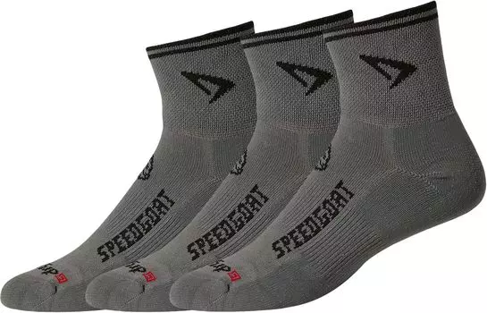Lite Trail Running Speedgoat 1/4 Crew, набор из 3 шт. Drymax, цвет Dark Gray/Black