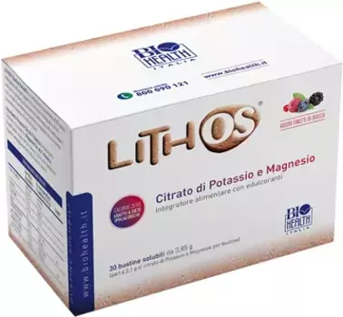 Lithos Berries Добавка с цитратом калия и магния, 30 пакетиков