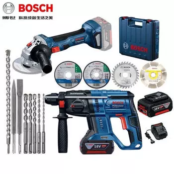 Литиевая угловая шлифовальная машина Bosch, электрический гаечный ключ, бесщеточный, с высоким крутящим моментом, GDS18V-400, перезаряжаемый электрический перфоратор