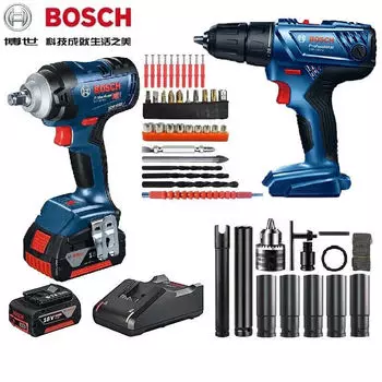 Литиевый ударный гайковерт Bosch GDS18V-400, профессиональный электрический гайковерт, высокий крутящий момент и уровень тяжелых условий эксплуатации.