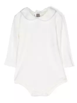 Little Bear боди с воротником, белый