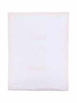 Little Bear одеяло с вышитым логотипом, белый