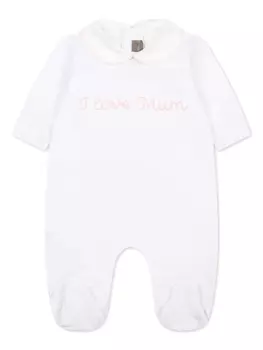 Little Bear пижама с вышивкой, белый