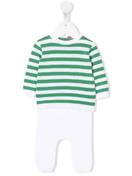 Little Bear пижама в полоску, зеленый